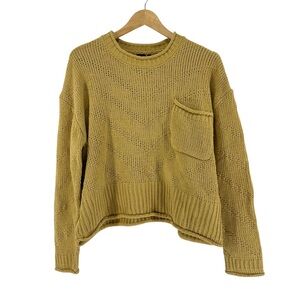 NWT Mittoshop Chunky Chevron Stitch Detail Woven Sweater